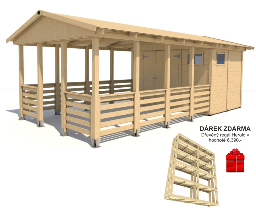 Zahradní altán Herold A3366 BX (6,3 + 12,6 m2)