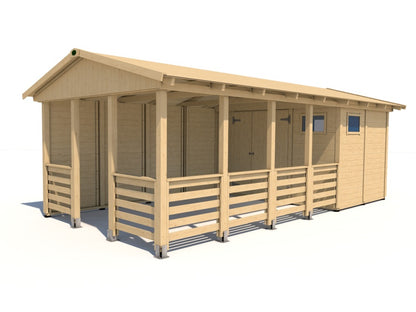 Zahradní altán Herold A3366 BX Plus s boční stěnou  (6,3 + 12,6 m2)