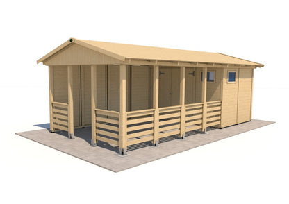 Zahradní altán Herold A3366 BX Plus s boční stěnou  (6,3 + 12,6 m2)