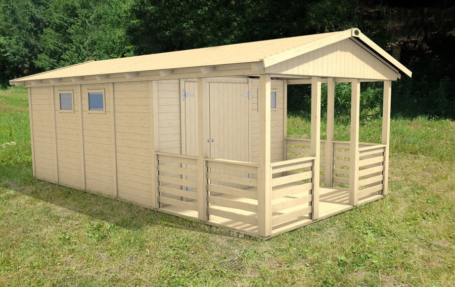 Zahradní altán Herold A3366 D s terasovou podlahou(12,6 + 6,3 m2)