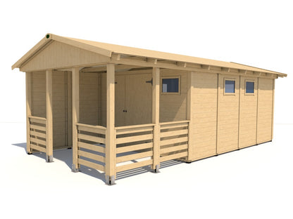 Zahradní altán Herold A3366 DX Plus s boční stěnou (12,6 + 6,3 m2)
