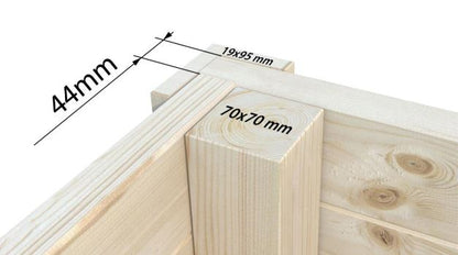 Zahradní domek Andrea 11,2 m2 s posuvnými dveřmi s dvojitým sklem