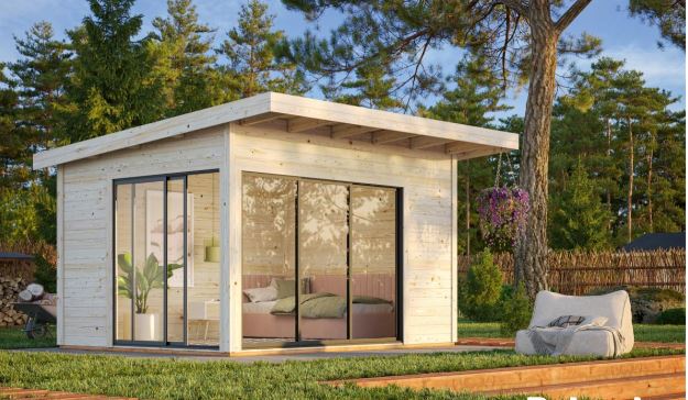 Zahradní domek Andrea 11,2 m2 s posuvnými dveřmi s dvojitým sklem