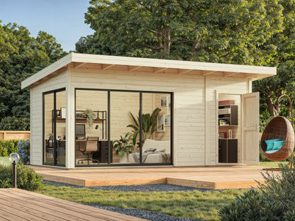 Zahradní domek Andrea 15,2 m2 s posuvnými dveřmi s dvojitým sklem