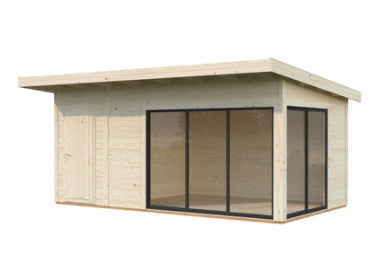 Zahradní domek Andrea 15,2 m2 s posuvnými dveřmi s dvojitým sklem