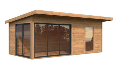 Zahradní domek Andrea 17,1 m2 s posuvnými dveřmi s dvojitým sklem