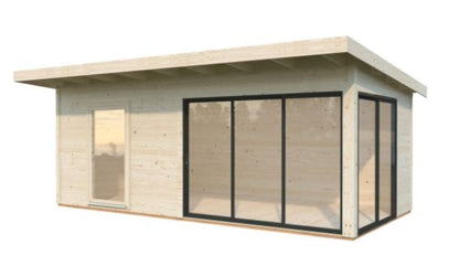 Zahradní domek Andrea 17,1 m2 s posuvnými dveřmi s dvojitým sklem