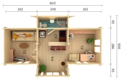 ZAHRADNÍ DOMEK Anna 26,8 m2
