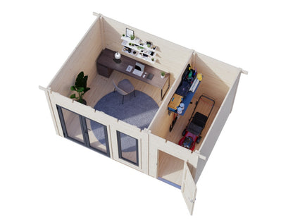 Zahradní domek Aurelia 12,4  m2 (hliníková okna a dveře)