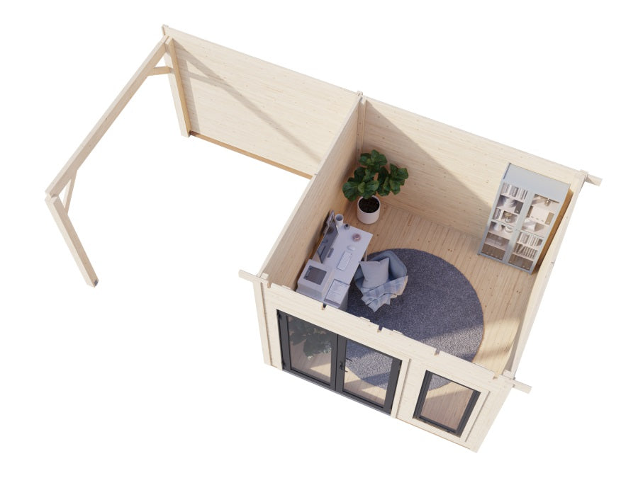 Zahradní domek Aurelia 8,4 + 7,9  m2 (hliníková okna a dveře)