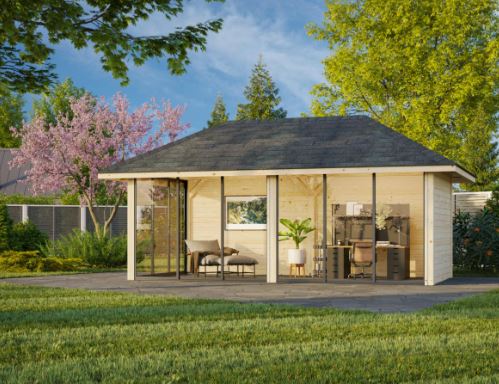 Zahradní domek Bianca 16,6 m2 s posuvnými dveřmi