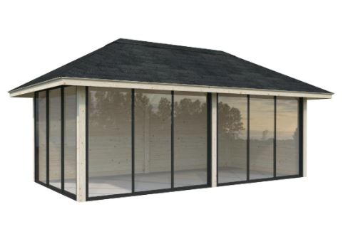 Zahradní domek Bianca 16,6 m2 s posuvnými dveřmi