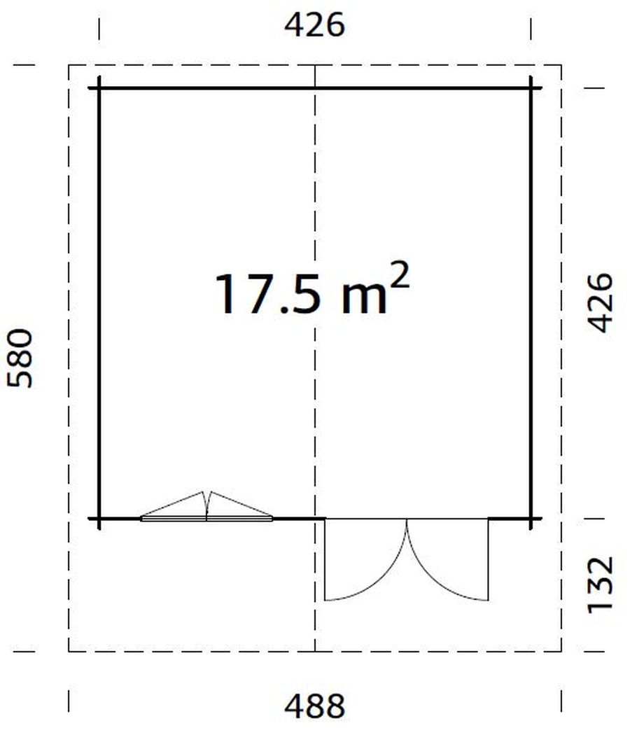ZAHRADNÍ DOMEK Britta 17,5 m2