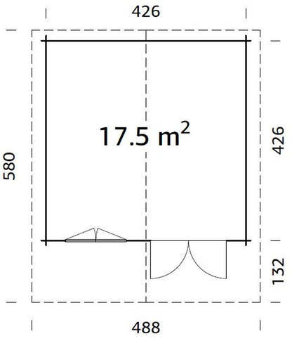 ZAHRADNÍ DOMEK Britta 17,5 m2