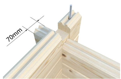Zahradní domek Cecilia 14,2 m2 s posuvnými dveřmi s dvojitým sklem