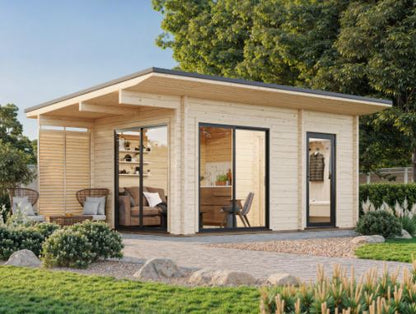 Zahradní domek Cecilia 14,2 m2 s posuvnými dveřmi s dvojitým sklem