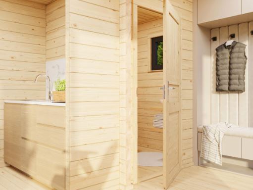 Zahradní domek Cecilia 14,2 m2 s posuvnými dveřmi s dvojitým sklem