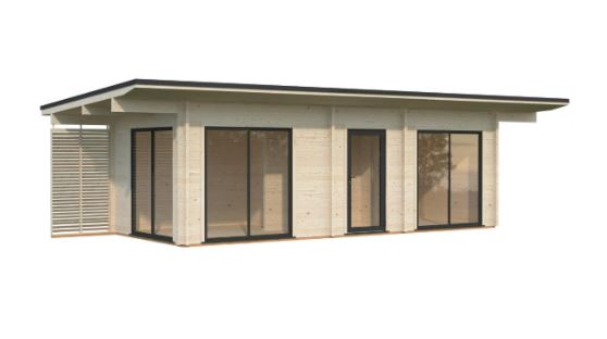 Zahradní domek Cecilia 21,8 m2 s posuvnými dveřmi s dvojitým sklem