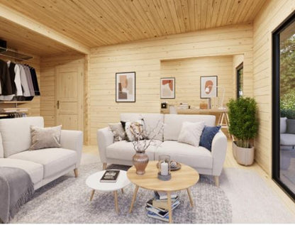 Zahradní domek Cecilia 27,2 m2 s posuvnými dveřmi s dvojitým sklem