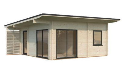 Zahradní domek Cecilia 27,2 m2 s posuvnými dveřmi s dvojitým sklem