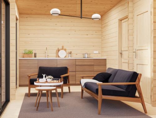 Zahradní domek Cecilia 30,0 m2 s posuvnými dveřmi s dvojitým sklem