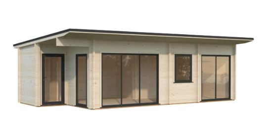 Zahradní domek Cecilia 32,0 m2 s posuvnými dveřmi s dvojitým sklem