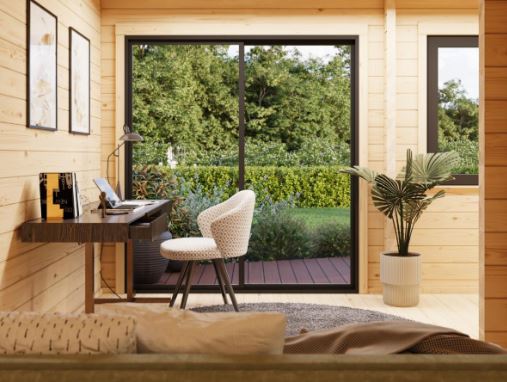Zahradní domek Cecilia 32,0 m2 s posuvnými dveřmi s dvojitým sklem