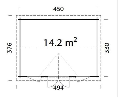 ZAHRADNÍ DOMEK Claudia 14,2 m2