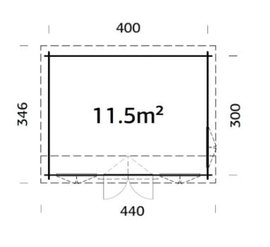 ZAHRADNÍ DOMEK Claudia Pent 11,5 m2