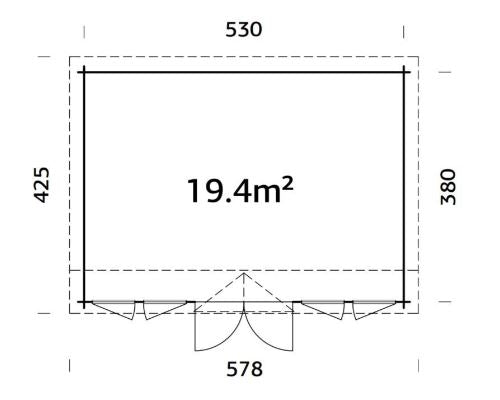 ZAHRADNÍ DOMEK Claudia Pent 19,4 m2