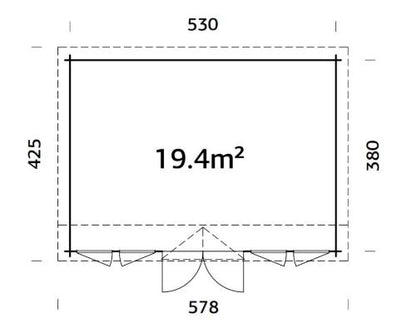 ZAHRADNÍ DOMEK Claudia Pent 19,4 m2