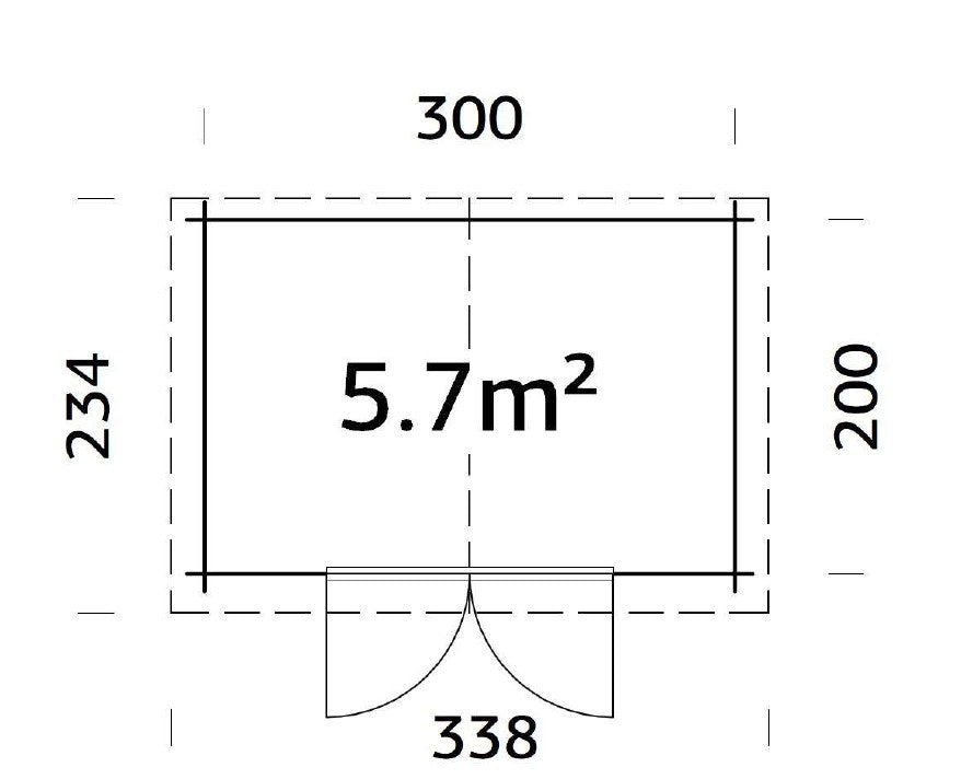 Zahradní domek Cromwell 5,7 m2