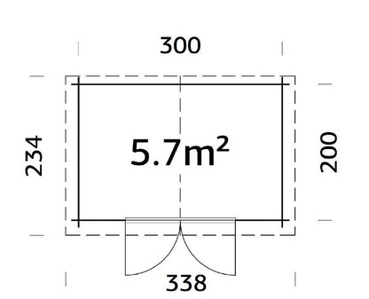 Zahradní domek Cromwell 5,7 m2