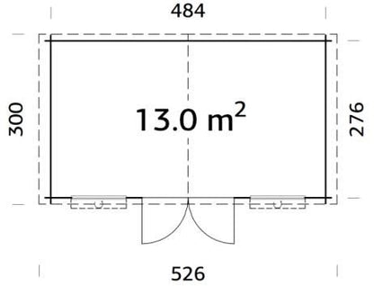 Zahradní domek EKO-LINE Ester A 12,9 m2