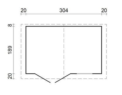Zahradní domek EKO-LINE Latina 5,6 m2