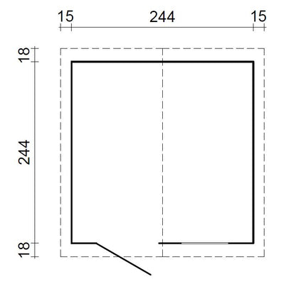 Zahradní domek EKO-LINE Makro-2 5,8 m2
