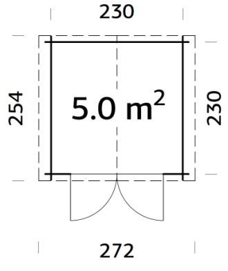 Zahradní domek EKO-LINE Pila A 5,0 m2