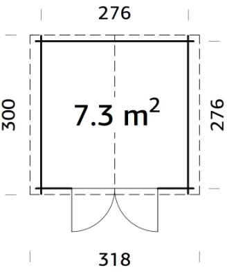 Zahradní domek EKO-LINE Pila B 7,3 m2