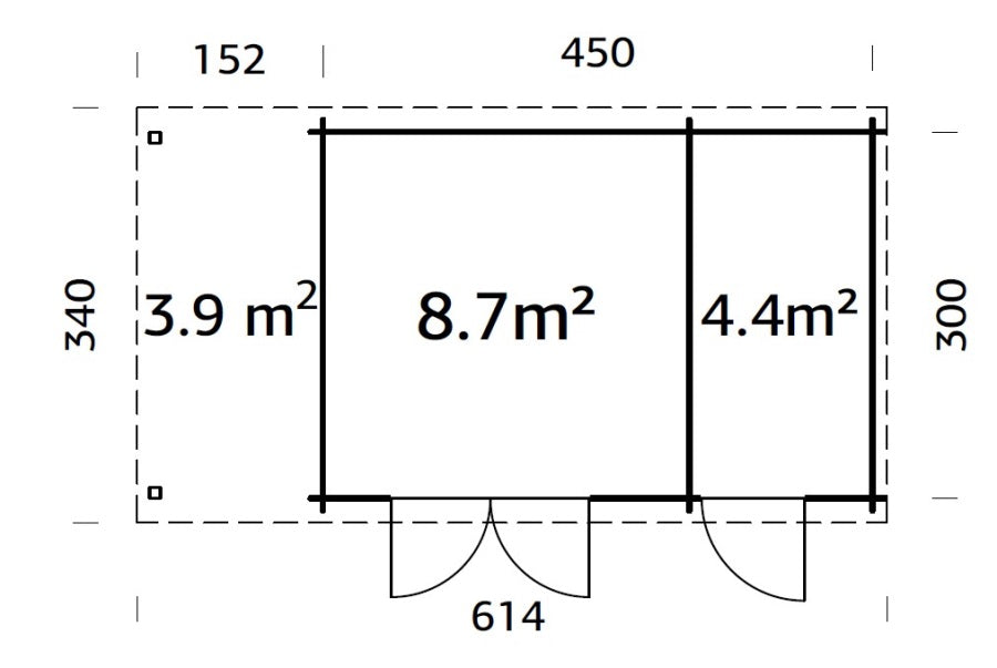 ZAHRADNI DOMEK Ella 13,1 + 3,9 m2