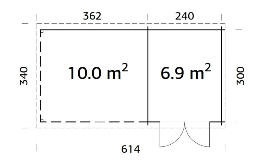 ZAHRADNI DOMEK Ella 6,9 + 10,0 m2
