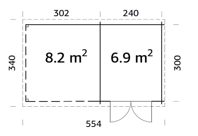 ZAHRADNÍ DOMEK Ella 6,9 + 8,2 m2