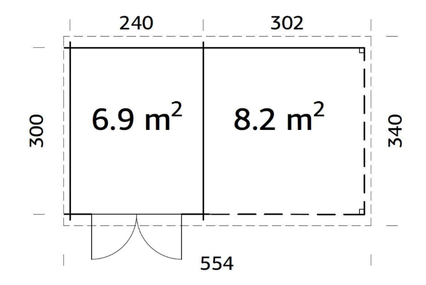 ZAHRADNÍ DOMEK Ella 6,9 + 8,2 m2