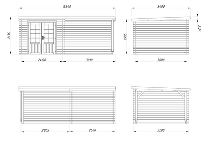 ZAHRADNÍ DOMEK Ella 6,9 + 8,2 m2