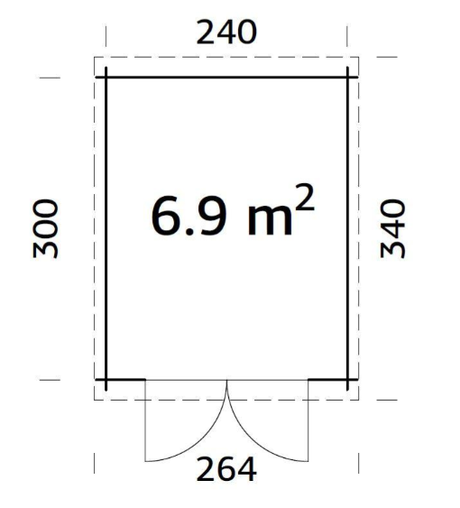 ZAHRADNÍ DOMEK Ella 6,9 m2