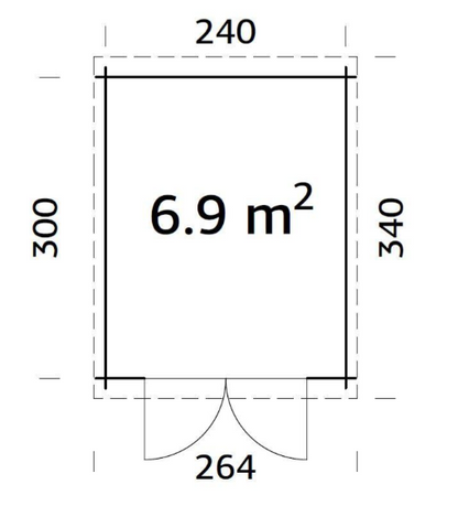 ZAHRADNÍ DOMEK Ella 6,9 m2