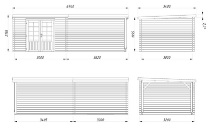 ZAHRADNI DOMEK Ella 8,7 + 10,0 m2