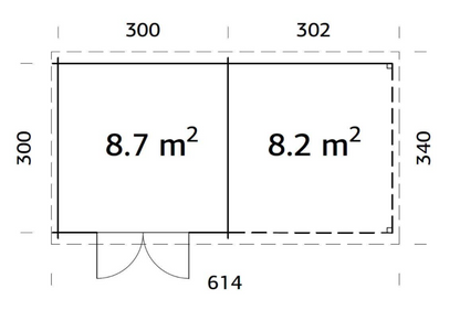 ZAHRADNÍ DOMEK Ella 8,7 + 8,2 m2