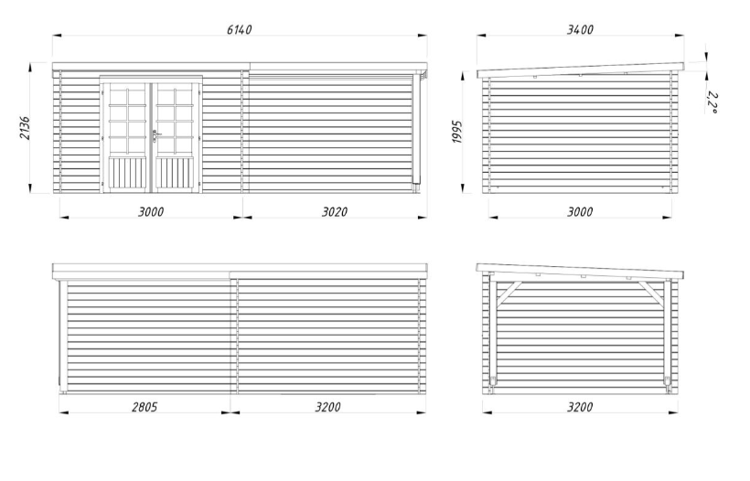 ZAHRADNÍ DOMEK Ella 8,7 + 8,2 m2