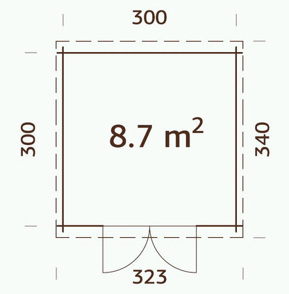 ZAHRADNI DOMEK Ella 8,7 m2