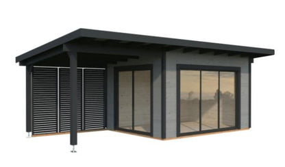 Zahradní domek Grace 11,2 + 8,2  m2 s posuvnými dveřmi s dvojitým sklem